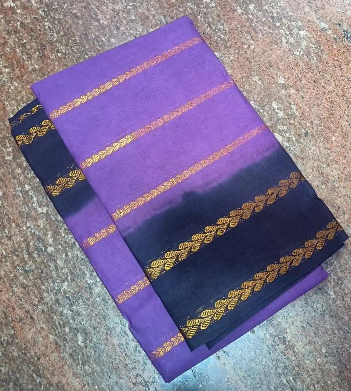 Sungudi Cotton Saree - Sky Blue